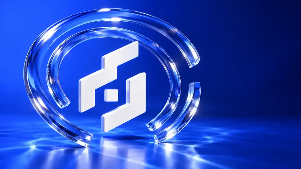 White Fable UI emblem surrounded by clear glass rings on an electric-blue background.